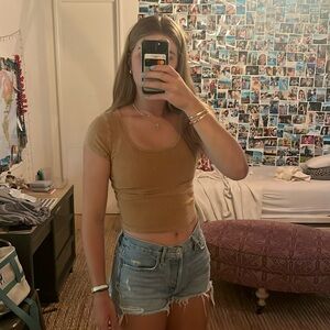 Wild fable cropped ribbed tee